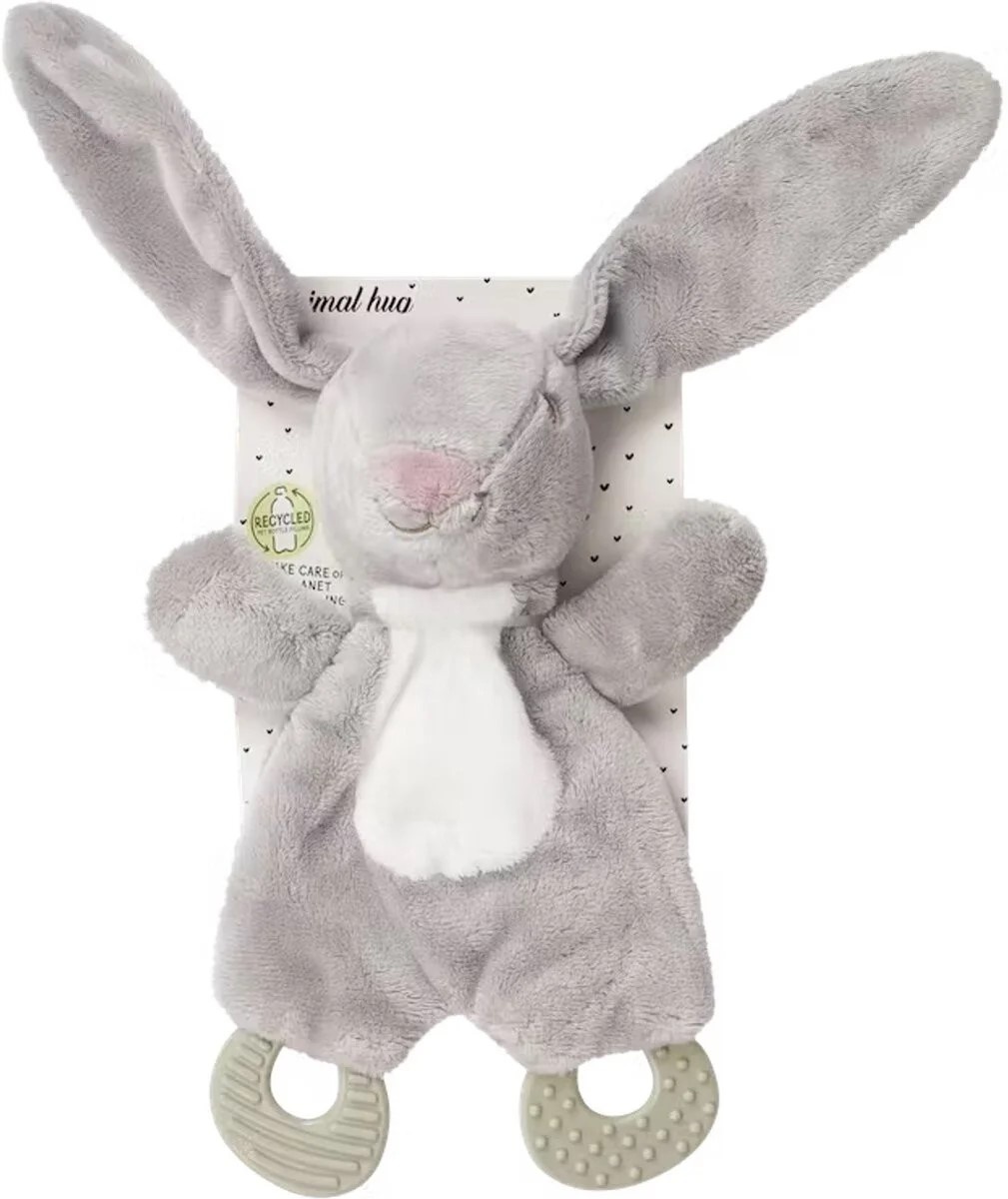 Animal Hug knuffeldoekje konijn