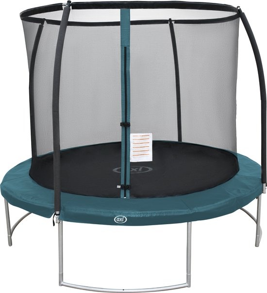 AXI Boston Trampoline met veiligheidsnet Ø 244 cm Groen - Inground - Onground op palen - Rond 8ft