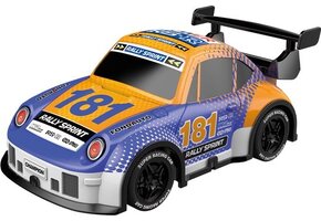 WonkyCars - Rally Car Thunder Light – 27 MHz - LED verlichting - Radiografisch bestuurbare race auto met Verlichting (1:24) - Paars/Oranje