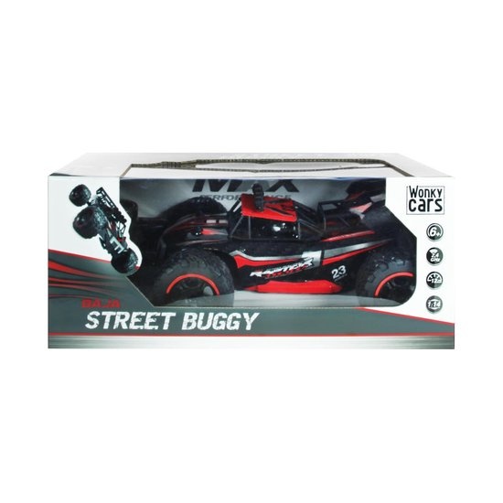 Wonky Cars - Street Buggy - RC - RC Auto - Bestuurbare Auto - Radiografische Auto - 2,4 GHz - Rood