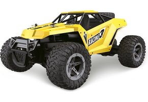 Wonky Cars - Mountain Buggy - Aluminium Body - RC - RC Auto - Bestuurbare Auto - Berg Buggy - Radiografische Auto - 2,4 GHz - Met Licht - Geel