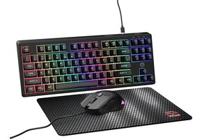 Qware - Gaming bundel - Qwerty - Gaming toetsenbord - Gaming Muis - Gaming Muismat - San Antonio