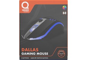 Qware Gaming - Muis - Dallas - RGB LED - Programmeerbaar - 2400 DPI