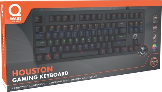 Qware Gaming - Toetsenbord - Houston - Bedraad - USB - RGB - Qwerty