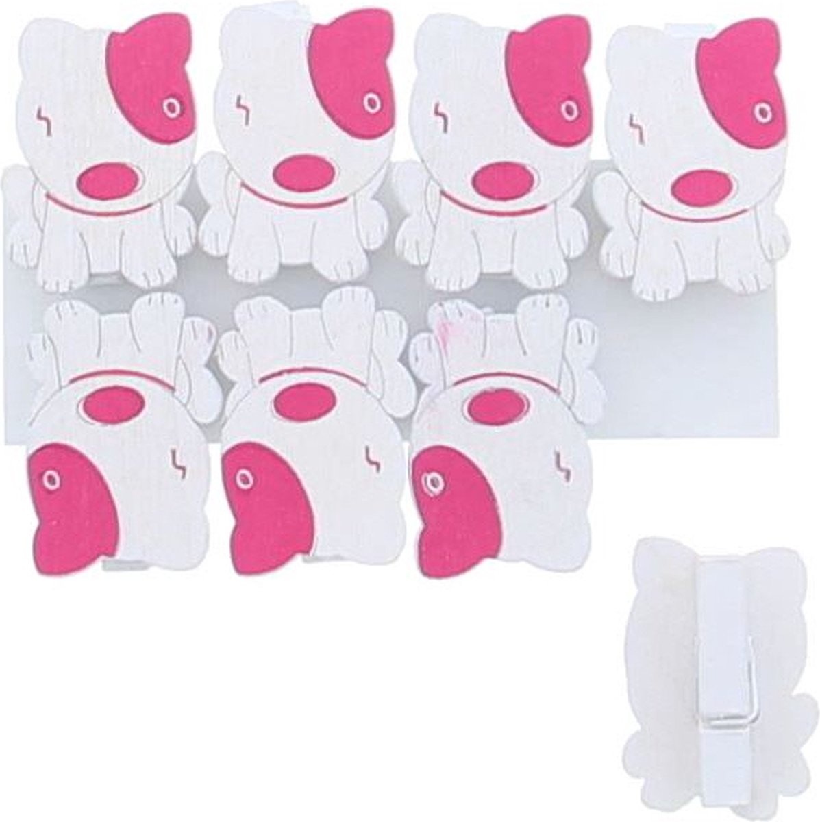 Wasspeldje hond Pitty - Roze - 8 stuks