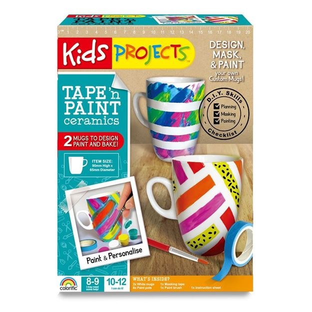 Kids Projects Tape 'n Paint Ceramics kit