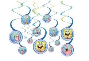 AMSCAN - 12 Spongebob hangende decoraties