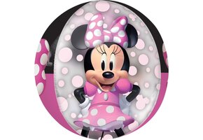 Amscan Folieballon Minnie Mouse 40 Cm Grijs/roze