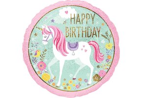 AMSCAN - Aluminium magische eenhoorn holografische ballon