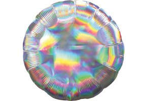 Amscan Folieballon Holografisch 45 Cm Zilver