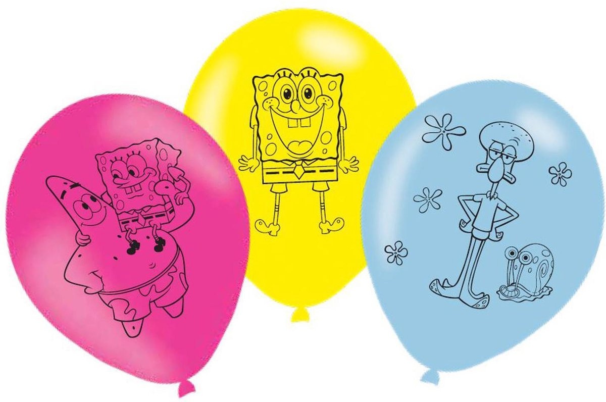Amscan SpongeBob ballonnen 6 stuks