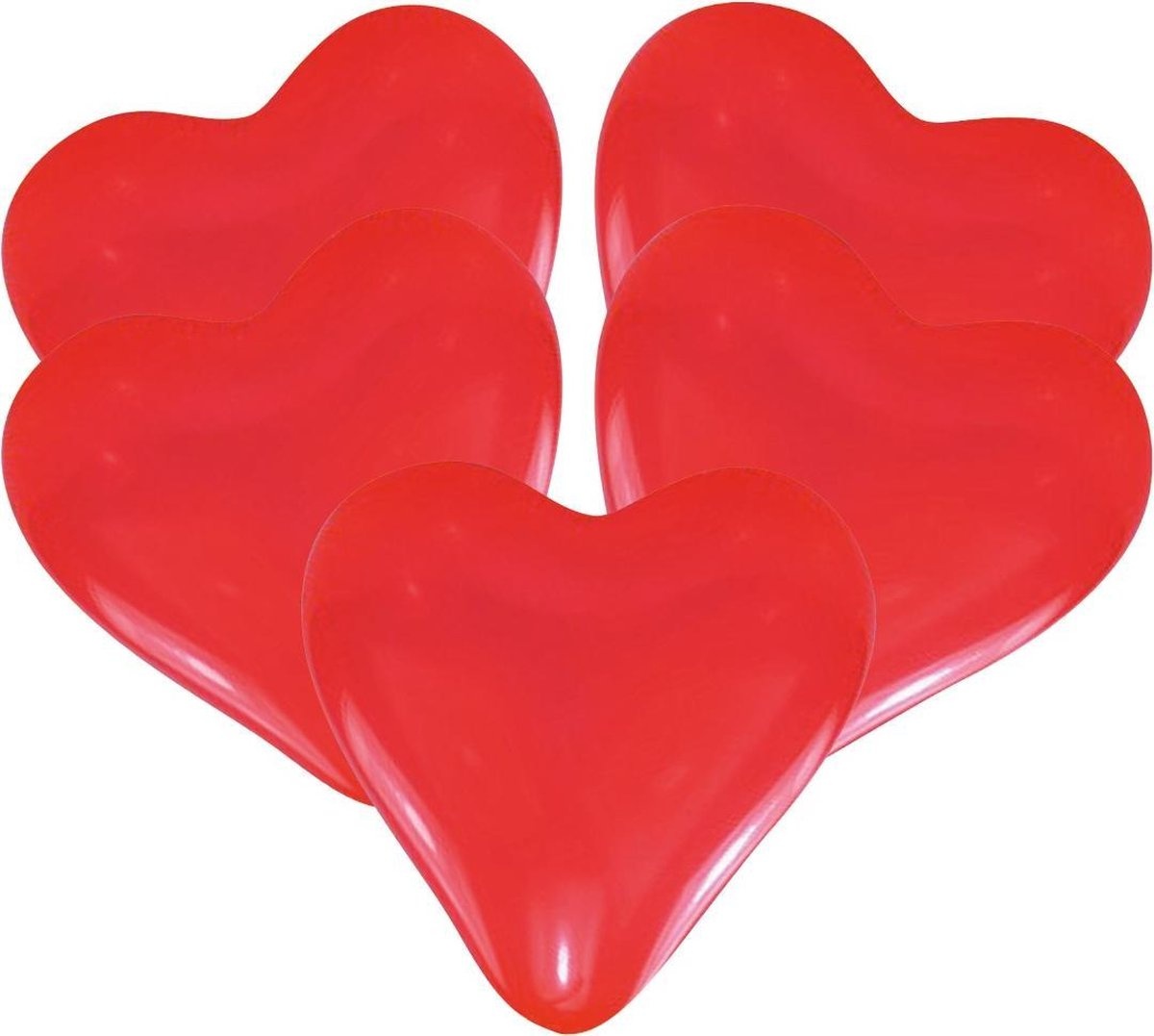 Amscan Ballonnen Hartvormig Medium Rood 5 Stuks