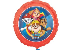 PAW Patrol - Ballon - Folie - Rood/Blauw - 43cm - 1 stuks