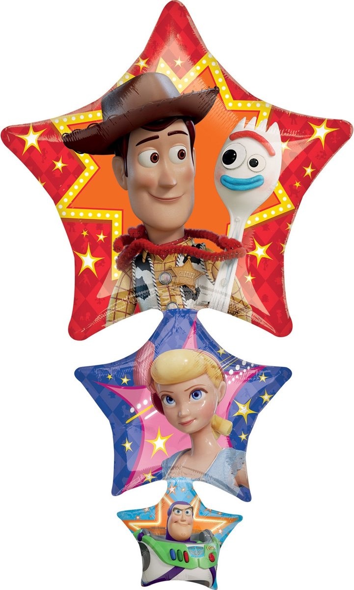 Amscan Folieballon Toy Story Ster 63 X 106 Cm Rood/blauw/paars