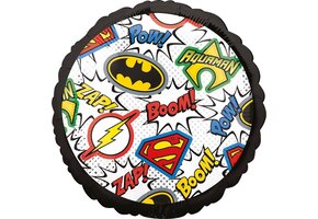 Amscan Folieballon Marvel Justice League 43 Cm Zwart/wit