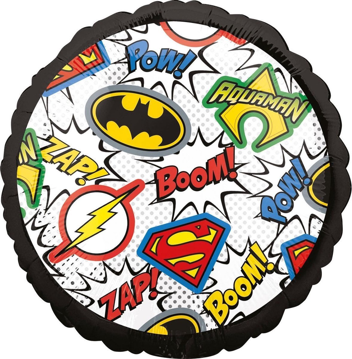 Amscan Folieballon Marvel Justice League 43 Cm Zwart/wit