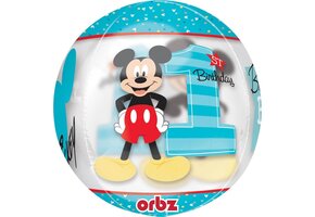 Amscan Folieballon Mickey Mouse 1e verjaardag  40cm
