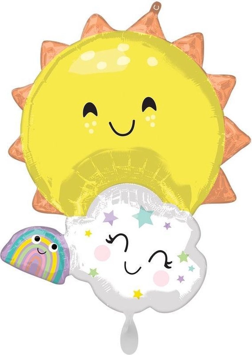 Amscan Ballon Supershape Rainbow Family 71 X 60 Cm Folie