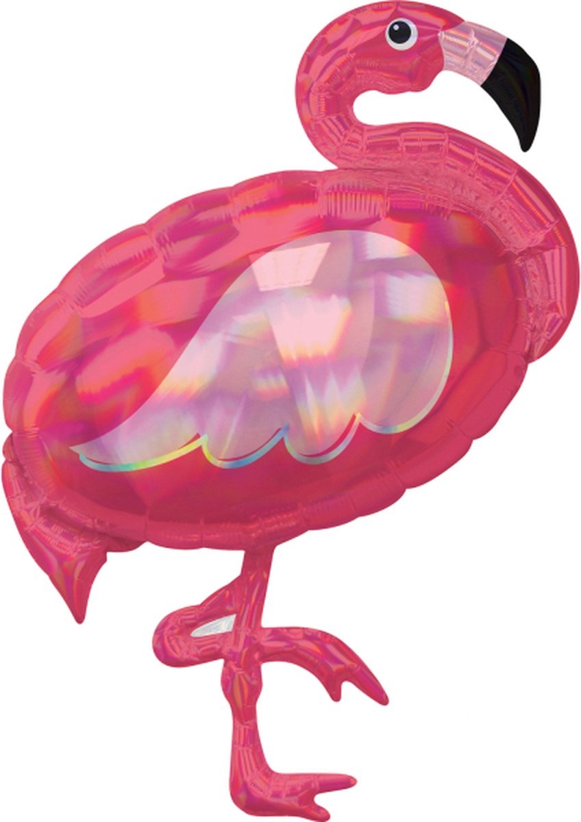 Amscan - Folieballon SuperShape Holografisch Flamingo 71x83cm