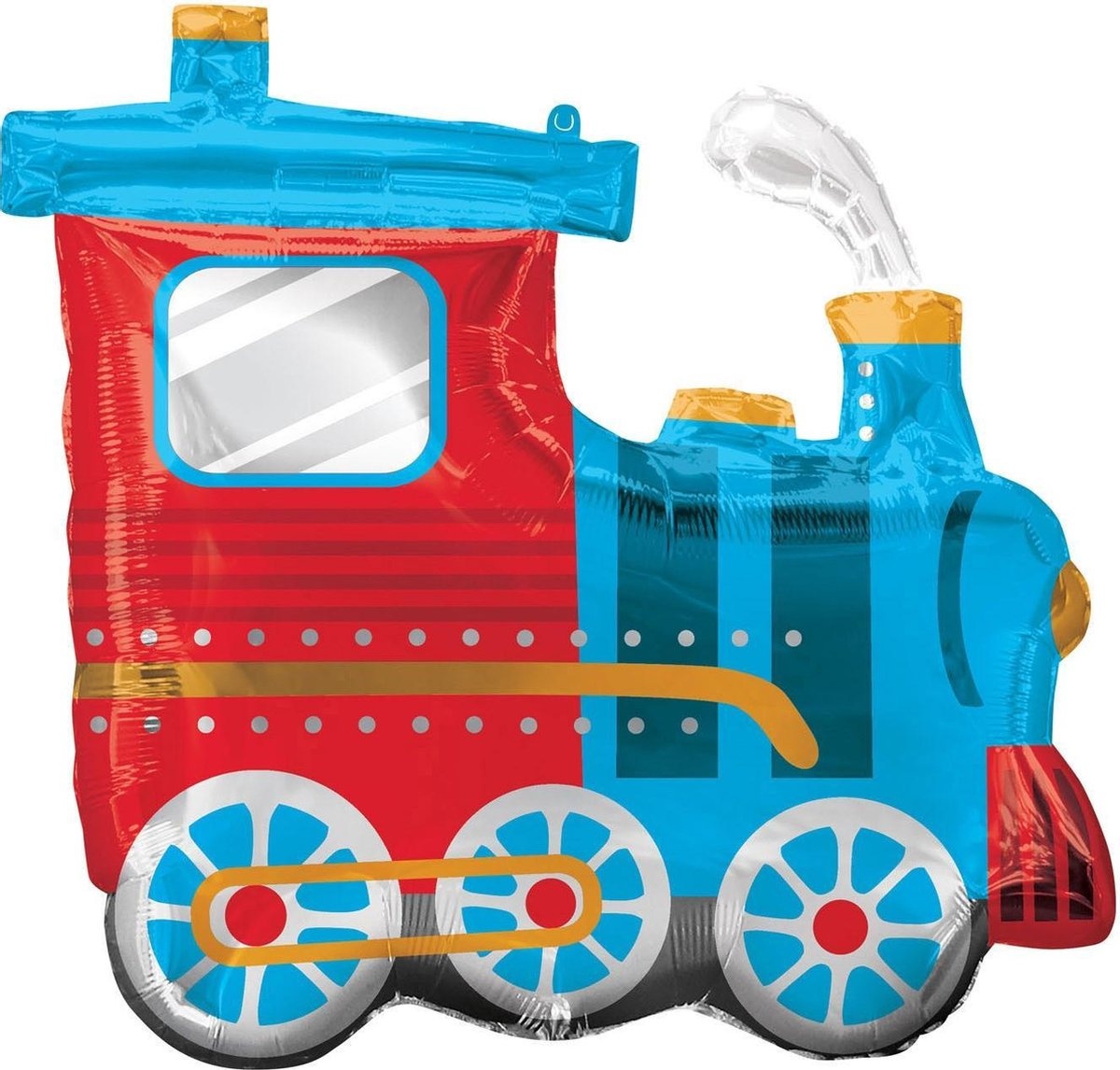 Amscan Folieballon Supershape Choo Choo Train Rood/blauw 63x55cm