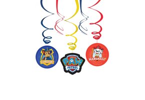 PAW Patrol - Slinger - Swirls - 61 cm - Rood/Blauw/Geel - 6 stuks