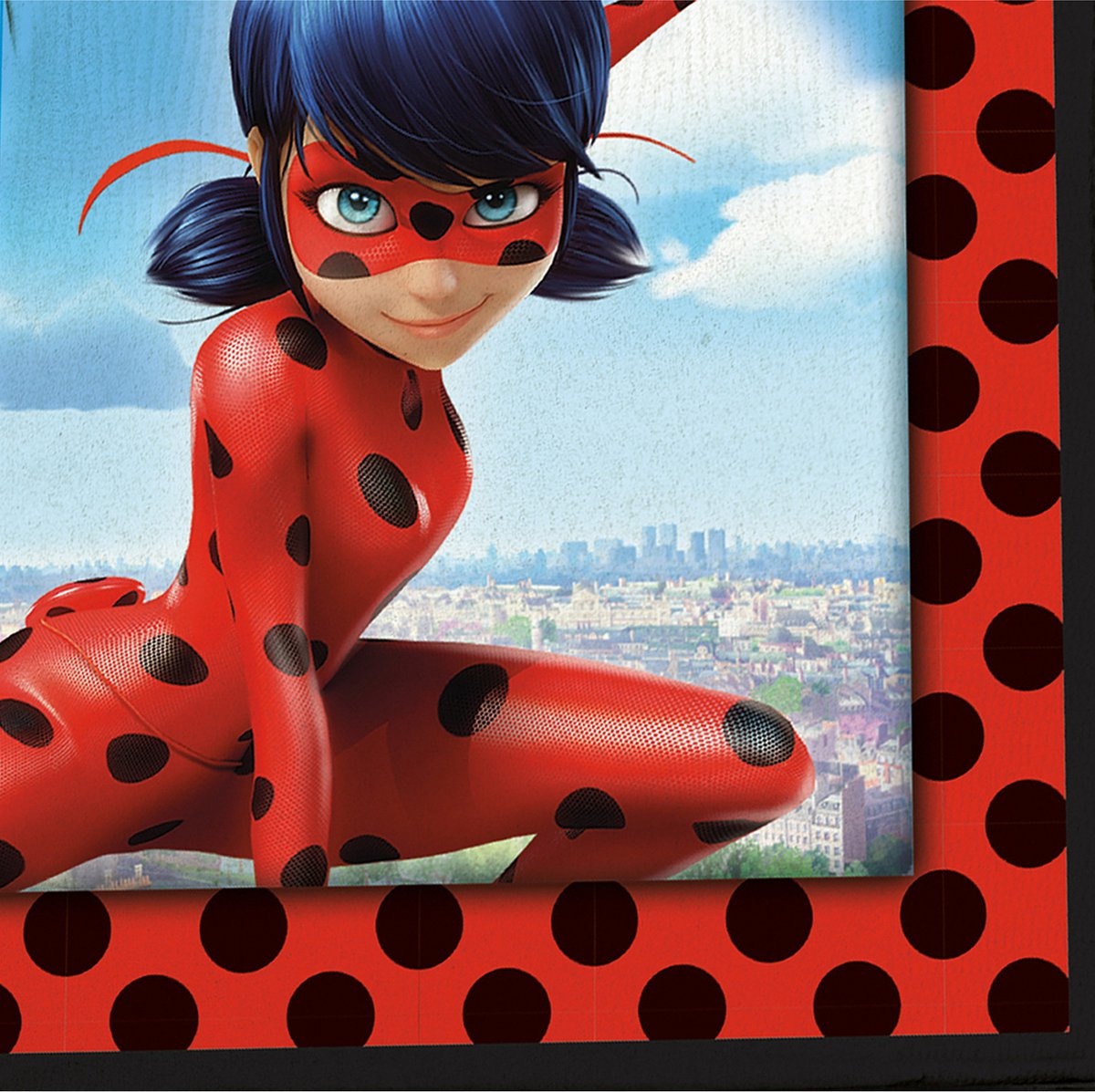 AMSCAN - 20 papieren Miraculous Ladybug servetten