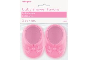 Unique baby shower Favors - Baby schoentjes roze 7,5cm