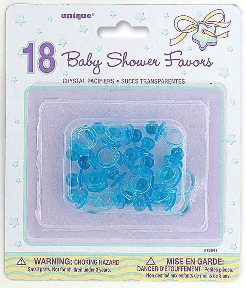 Unique Baby Shower Favors deco speenflesje 15gram 18 Stuks Blauw