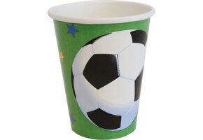 Amscan Voetbal bekers karton 8 stuks