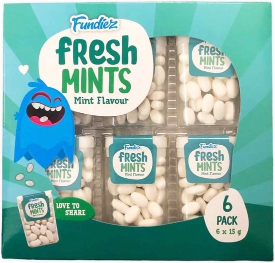 Fundiez Fresh Mints Muntsmaak 6x15g