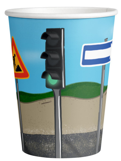 Amscan Kartonnen bekers 250ml op de bouwplaats 8 stuks