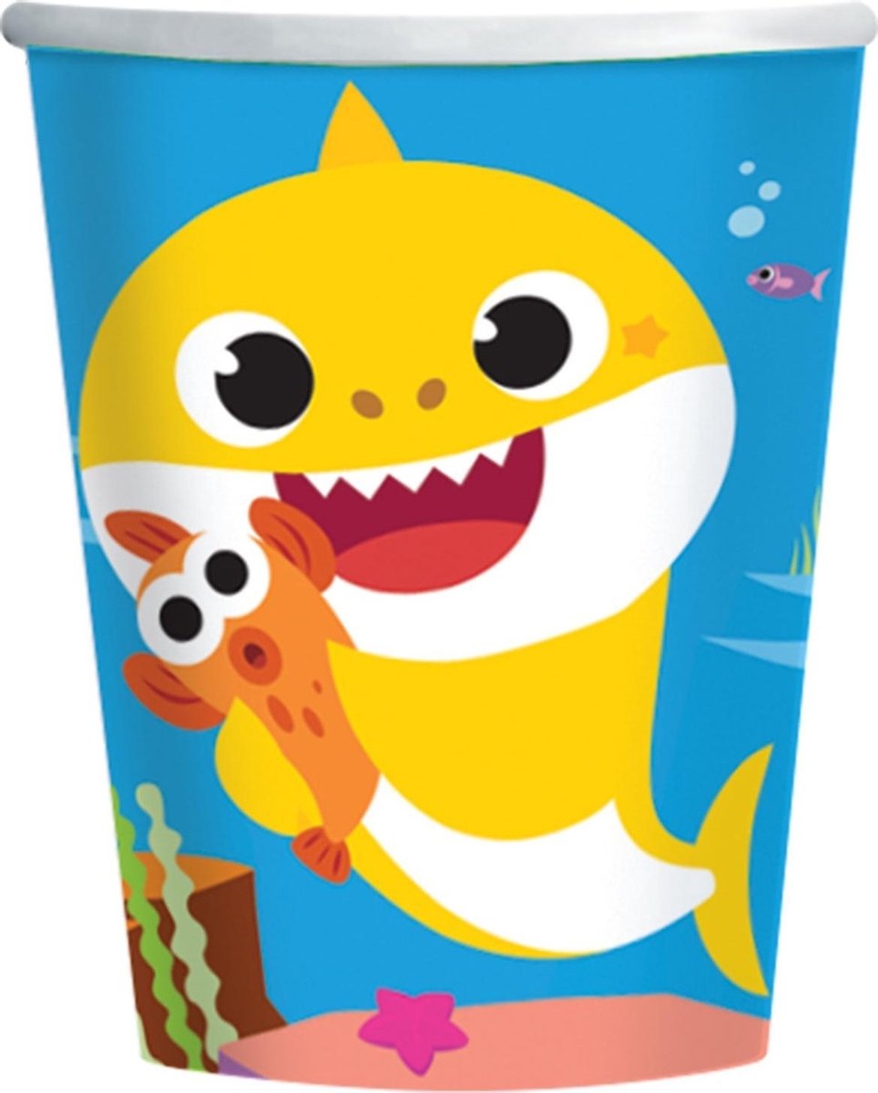 Pinkfong Drinkbeker Baby Shark 250 ml Papier 8 Stuks