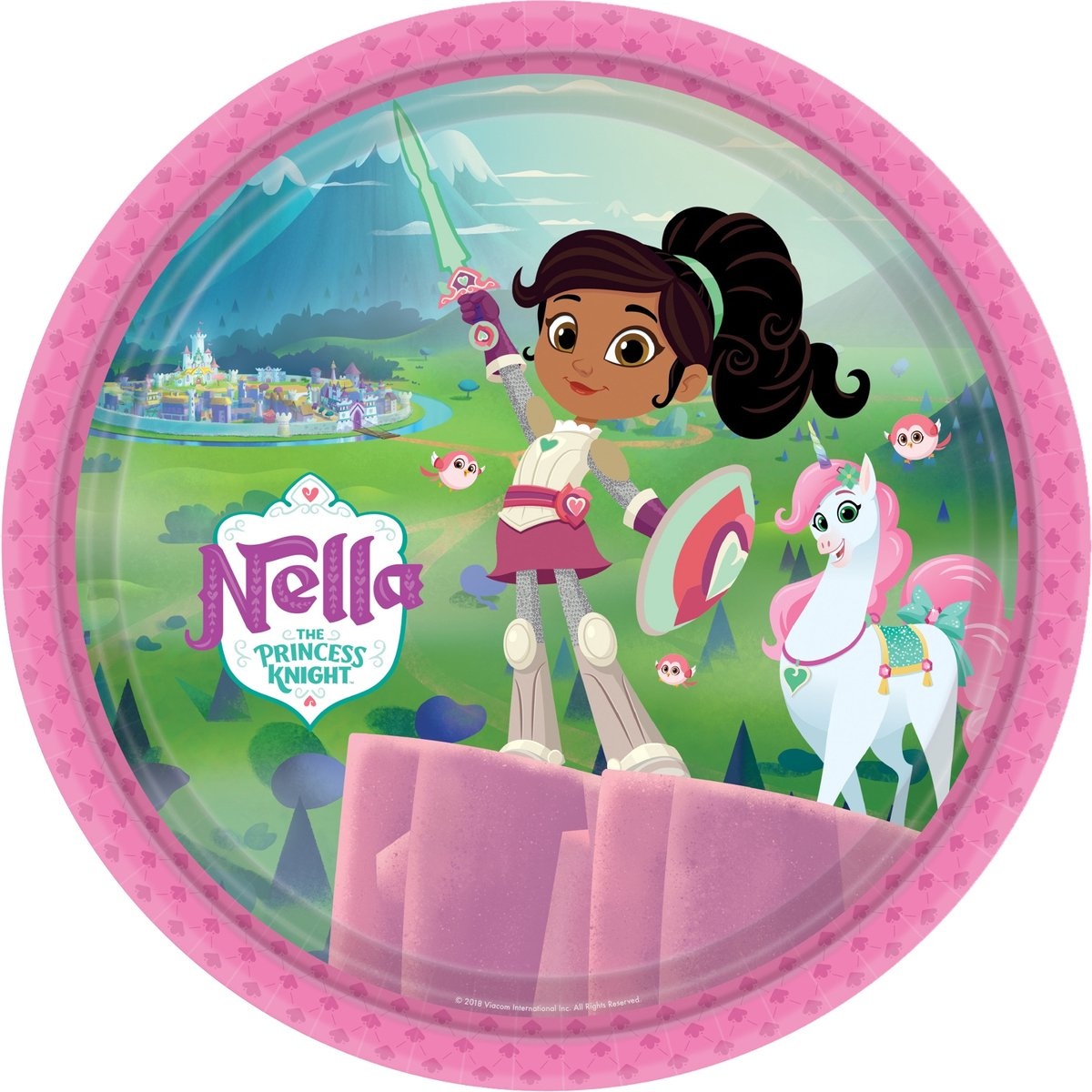 Nella The Princess Knight Kartonnen Borden 22,8cm 8 stuks