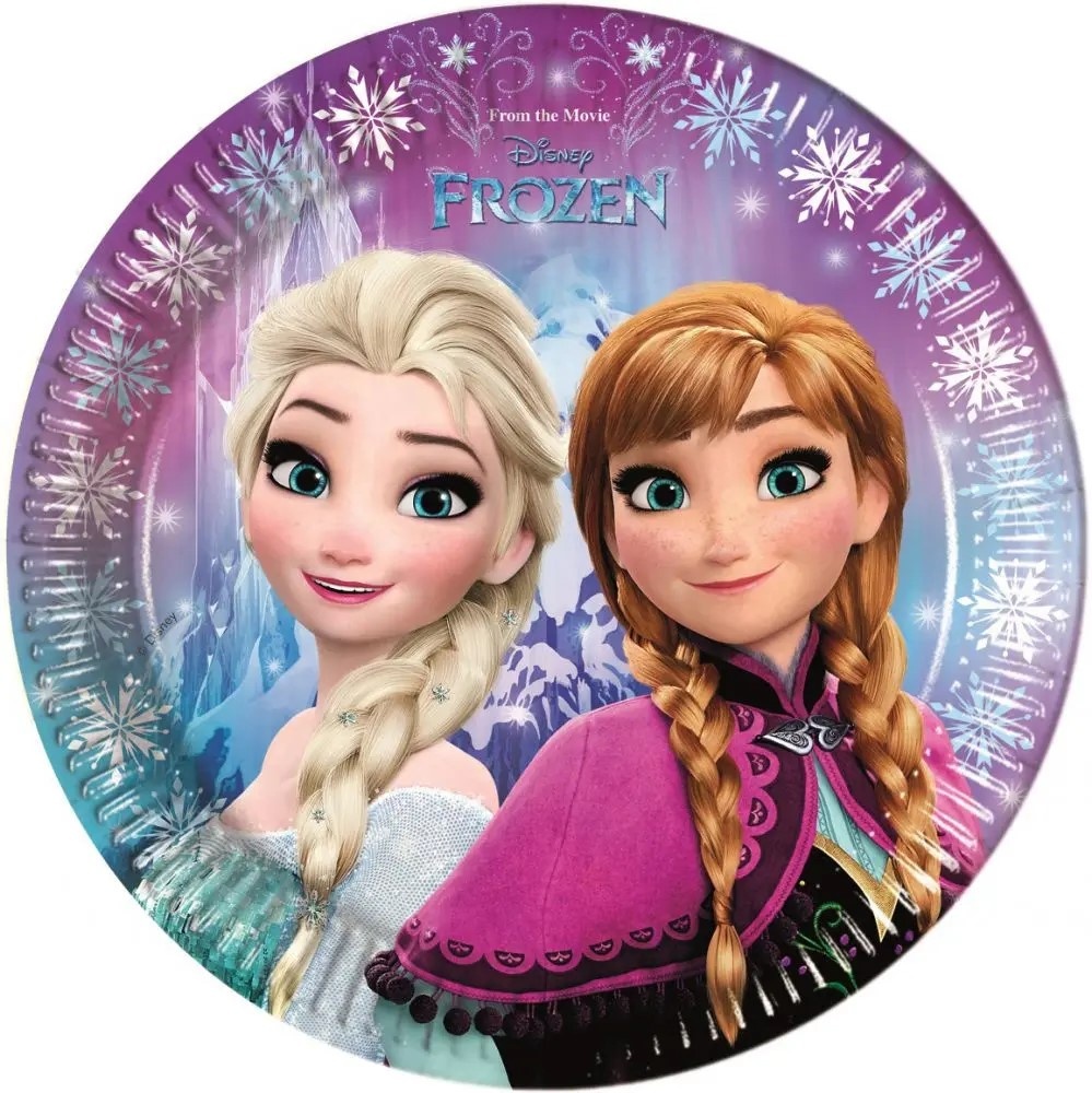 Disney Frozen Kartonnen Borden 23cm 8 stuks