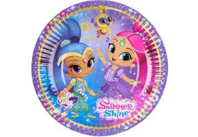 Amscan Shimmer & Shine bordjes 18 cm 8 Stuks