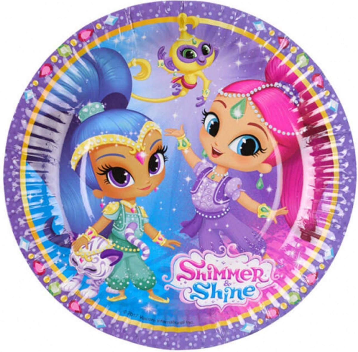 Amscan Shimmer & Shine bordjes 18 cm 8 Stuks