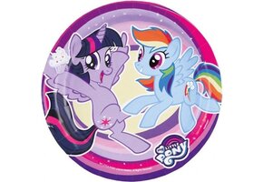 Amscan  kartonnen bordjes My Little Pony 18cm 8 stuks