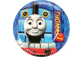 Amscan  kartonnen bordjes Thomas de Trein 18cm 8 stuks