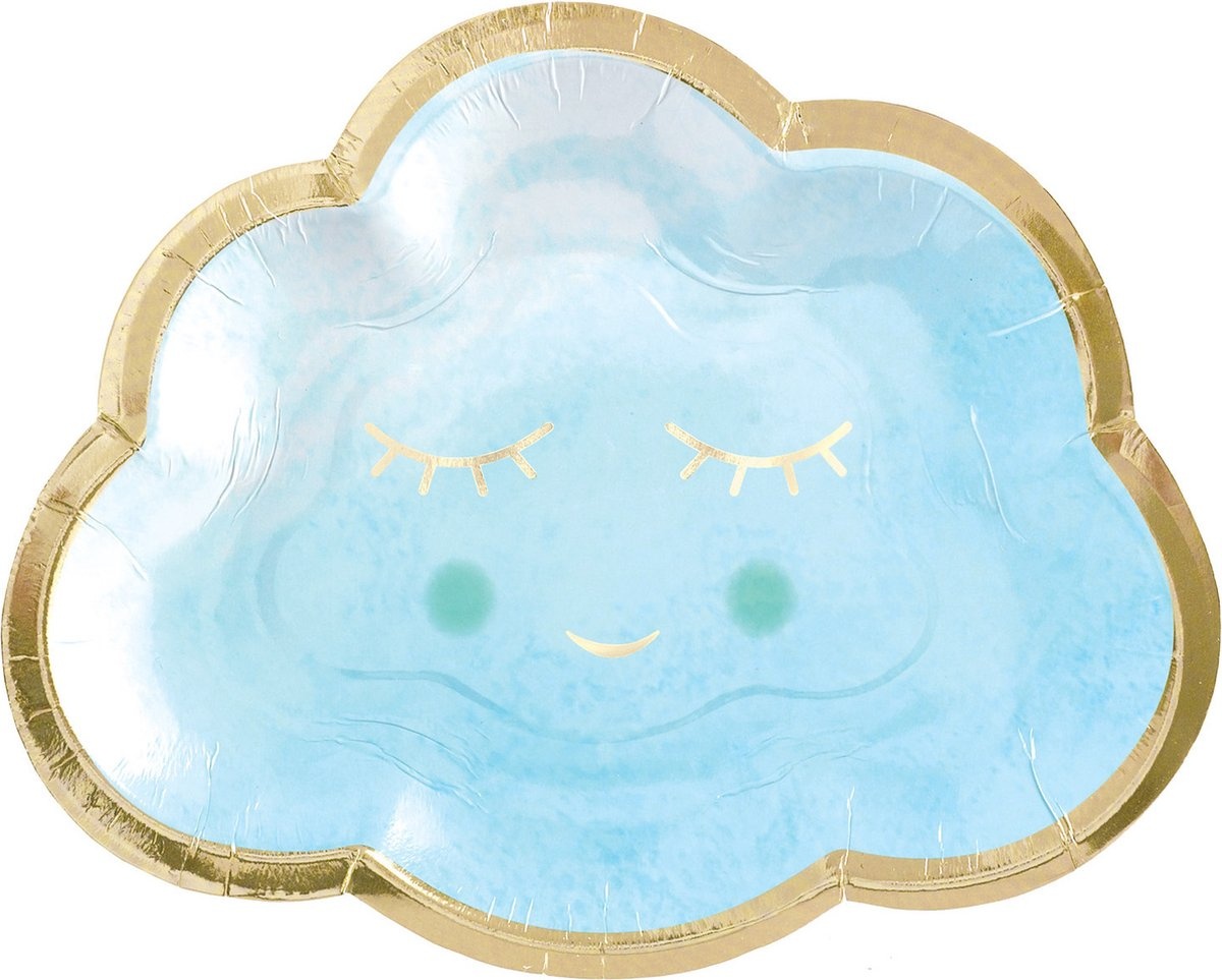 Amscan - Hello World - Kartonnen borden 16,5 cm - 8 stuks