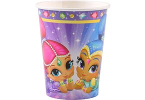 Amscan  kartonnen bekers Shimmer & Shine 250ml - 8 stuks