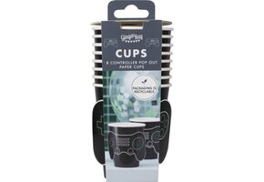 Ginger Ray Pop Out' Controller kartonnen bekers Gamer - 8 stuks