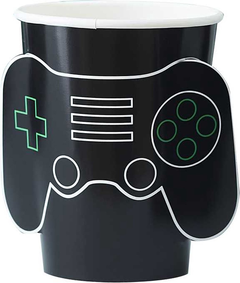 Ginger Ray Pop Out' Controller kartonnen bekers Gamer - 8 stuks