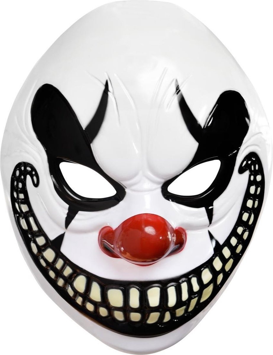Amscan Masker Horrorclown 30 Cm Wit/zwart/rood One-size