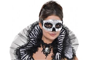 Amscan Venetian Schedelmasker “Black & Bone”