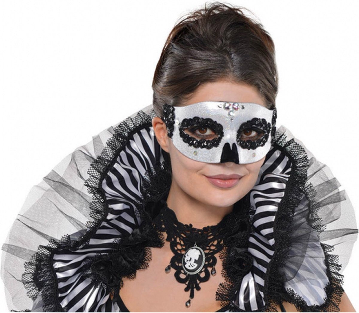 Amscan Venetian Schedelmasker “Black & Bone”