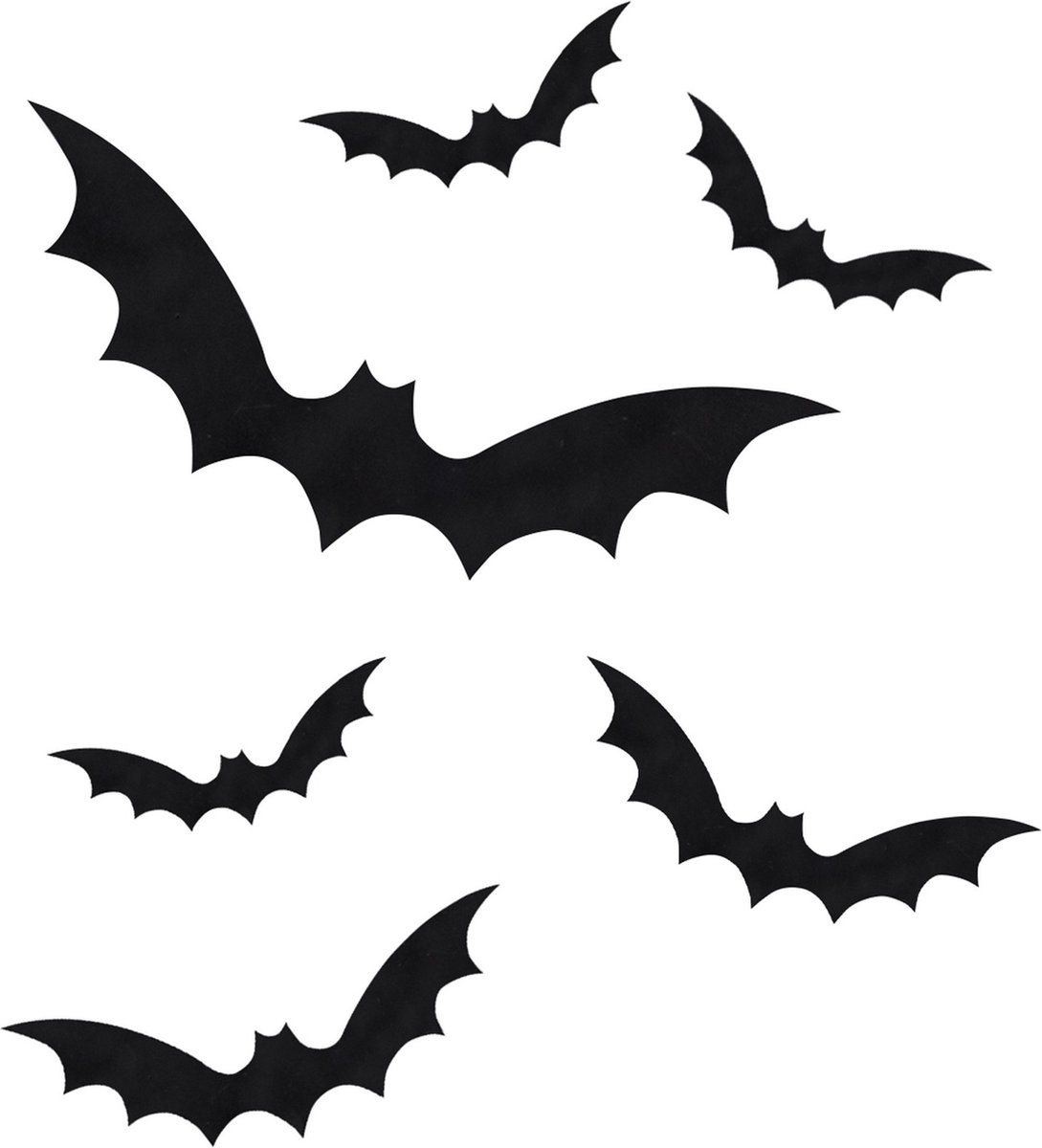 Ginger Ray - Ginger Ray - Raamstickers vleermuizen - Halloween - Halloween Decoratie - Halloween Versiering - 11 stuks