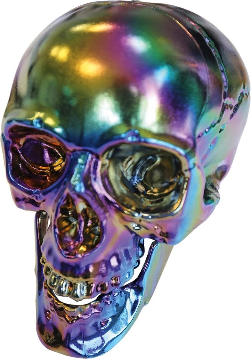 Amscan Decoratieschedel 33 cm Kunststof Multicolor