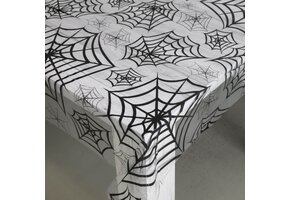 Amscan - Tafelkleed Spinnenweb transparant 274 x 139 cm - Halloween