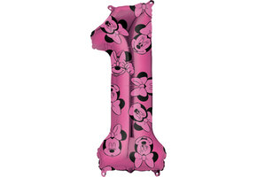 Amscan Folieballon Minnie Mouse 1 Jaar Junior 66 Cm Roze
