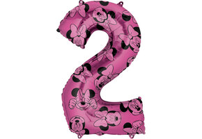 Amscan Folieballon Minnie Mouse 2 Jaar Junior 66 Cm Roze
